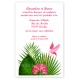 Invitation au repas motif feuillage tropical