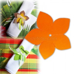 Fleur exotique orange 6 cm (lot de 3)