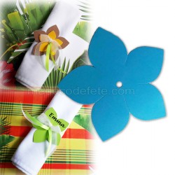 Fleur exotique turquoise 6 cm (lot de 12)