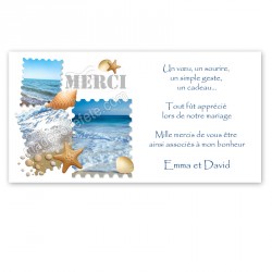 Remerciement timbres mer