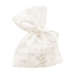 Sachet dragées fleur dentelle