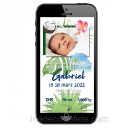 Faire-part naissance numérique Réunion