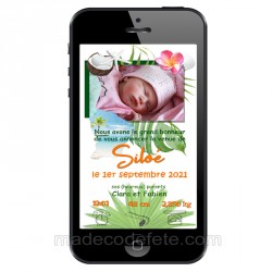 Faire-part naissance numérique Guyane