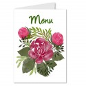 Menu thème floral