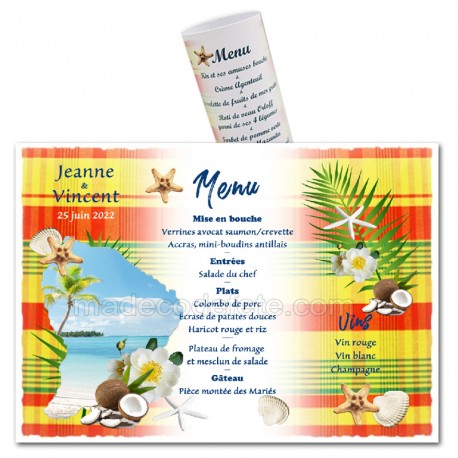 Menu rond  madras j Guyane