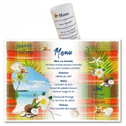 Menu rond  madras rouge guyane