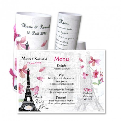 Menu rond Paris