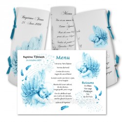 Menu rond  ange bleu