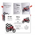 Menu rond moto rouge