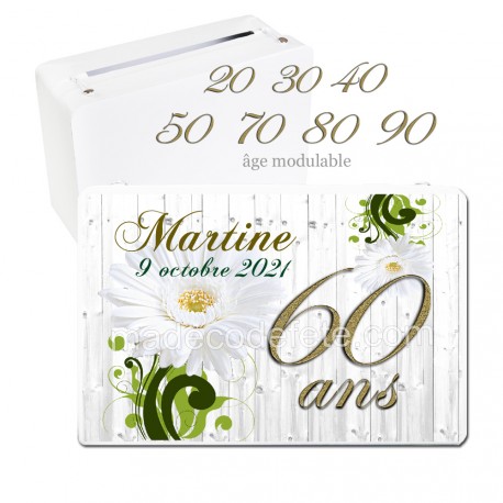 Event Art - Urne pour anniversaire de 60 ans réalisée en