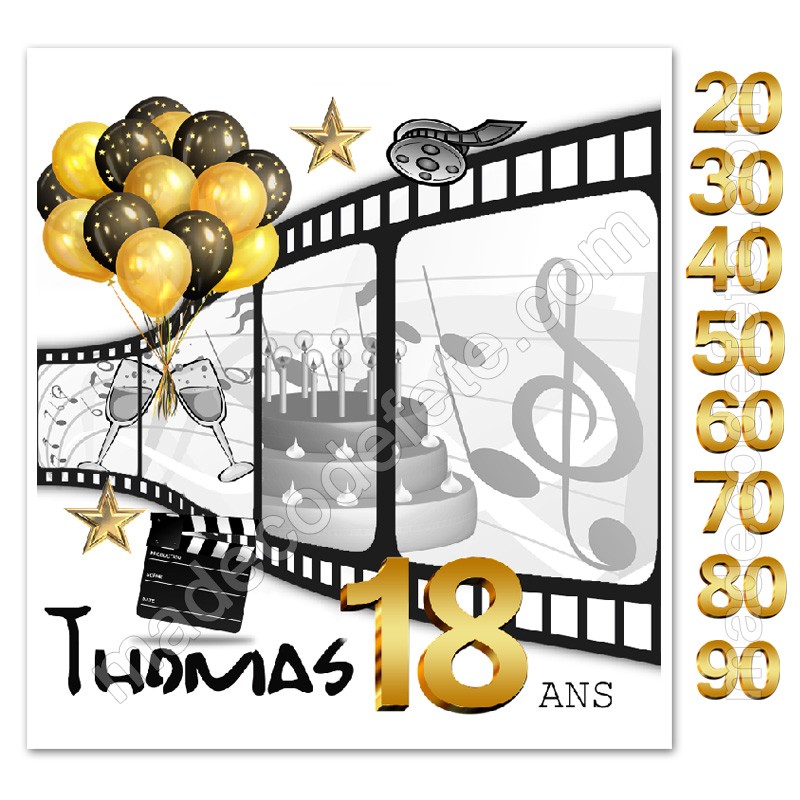 Faire Part Anniversaire Theme Cinema