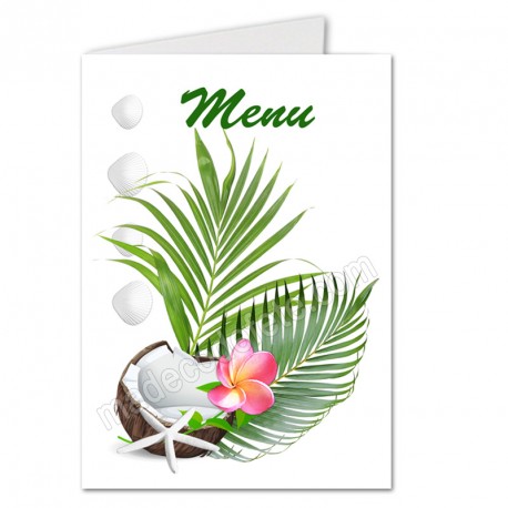 Menu tropical coco