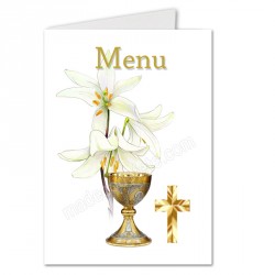 Menu communion déco