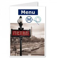 Menu déco thème Paris et métro