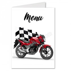 Menu moto rouge