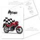 Menu moto rouge