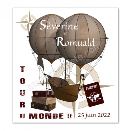 Faire-part "notre tour du monde"