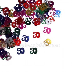 Confettis table anniversaire 50 ans