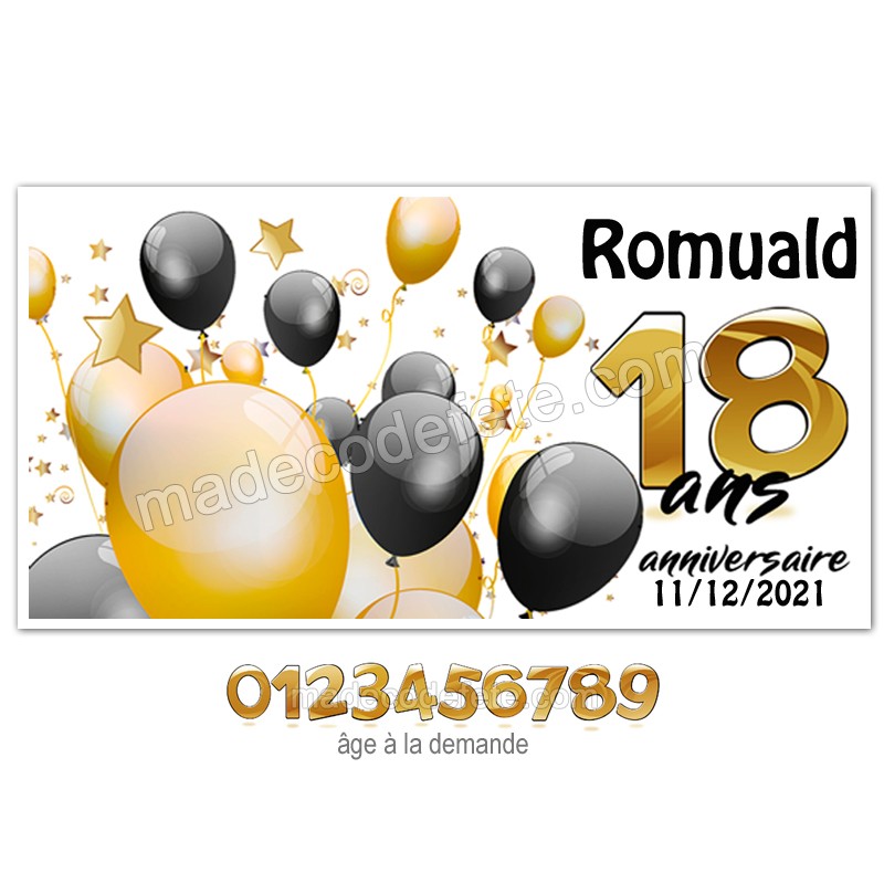Invitation Anniversaire Or Et Noir