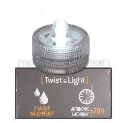 Bougie led étanche blanc