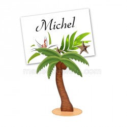 palmier porte-nom avec marque-place gratuit
