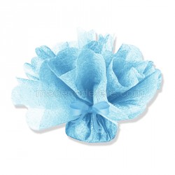 25 tulle intissés bleu ciel