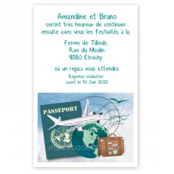 Invitation au repas passeport voyage