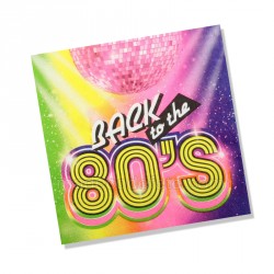 Serviettes disco années 80