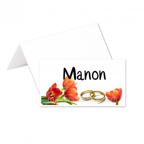 24 porte-noms mariage floral