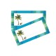 Etiquette madras palmier bleu