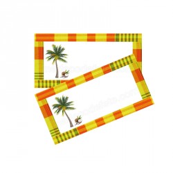 Etiquette madras palmier jaune