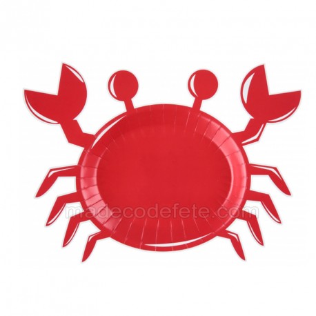 Assiettes forme crabes x 10