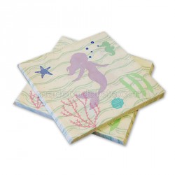 Serviettes petite sirène x 20