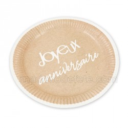 Assiettes 23 cm jx anniversaire (lot de 6)