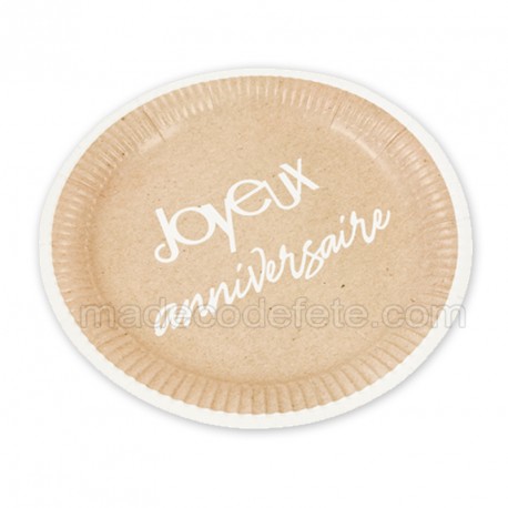 assiette jetable plat pour anniversaire