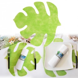 Sets de table feuille tropicale x 4