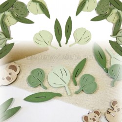 Décos de table feuilles eucalyptus