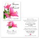 Faire-part hibiscus rose avec personnalisation