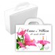Valise dragées hibiscus rose