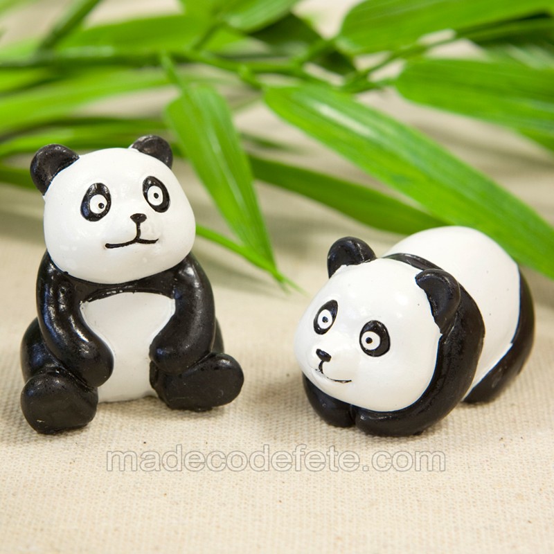 figurines panda gateau lot de 2