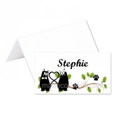 Porte-nom mariage chats (lot de 24)