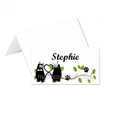 Porte-nom mariage chats (lot de 24)