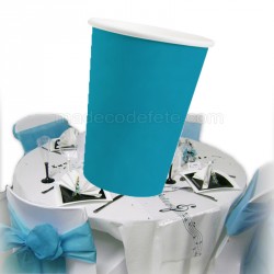 Gobelets recyclables bleu aqua x 10