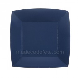 Assiettes 23 cm bleu marine x 10