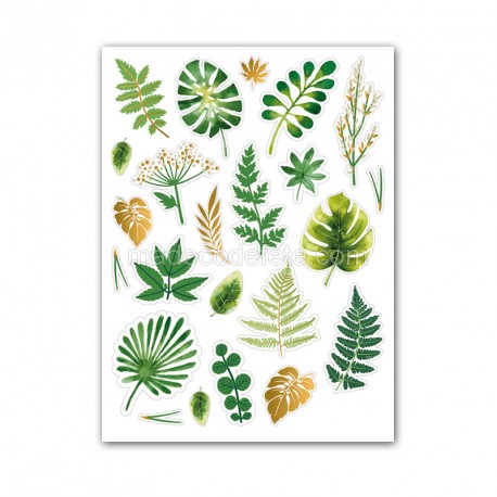 stickers feuilles tropicales