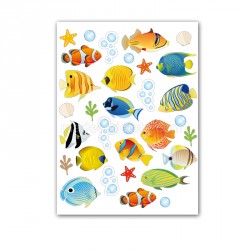 Stickers poissons marins