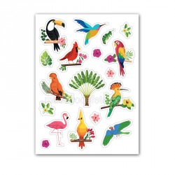 Stickers oiseaux tropicaux