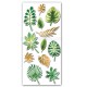 Stickers effet 3D feuilles tropicales