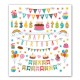 Stickers anniversaire couleur