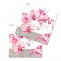 Serviettes zen orchidées (lot de 20)